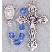 Sapphire Aurora Borealis Rosary